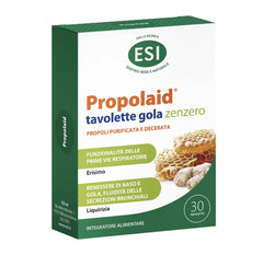 ESI Propolaid Tavolette Gola con Propoli e Zenzero 30 Tavolette