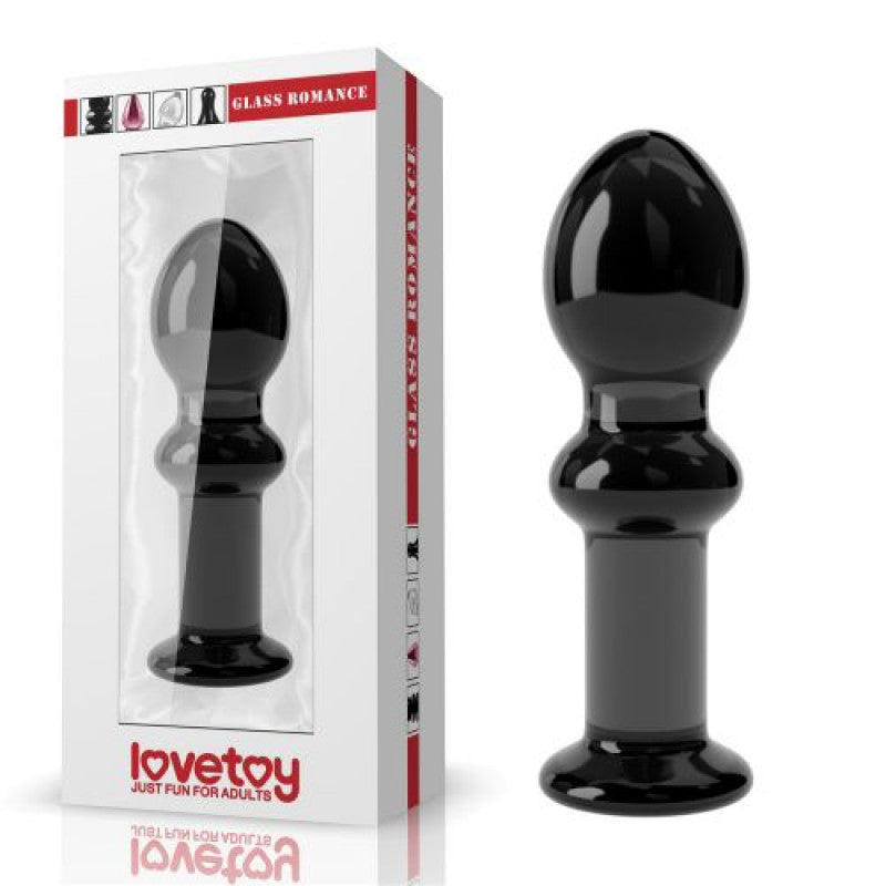 BLACK GLASS ANAL PLUG